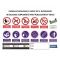 Cartel Multiseñal | Normas de seguridad e higiene para invernaderos | Medida 1000 x 700 mm