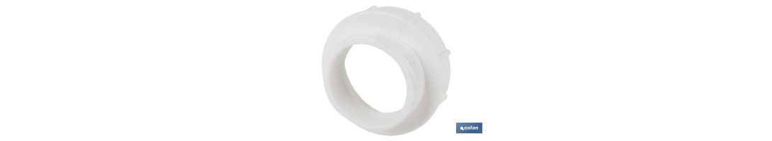Adaptador Convertidor 1 1/4 macho - 1 1/2 hembra | Para aplicar a tubo flexible | Accesorio de Fontanería