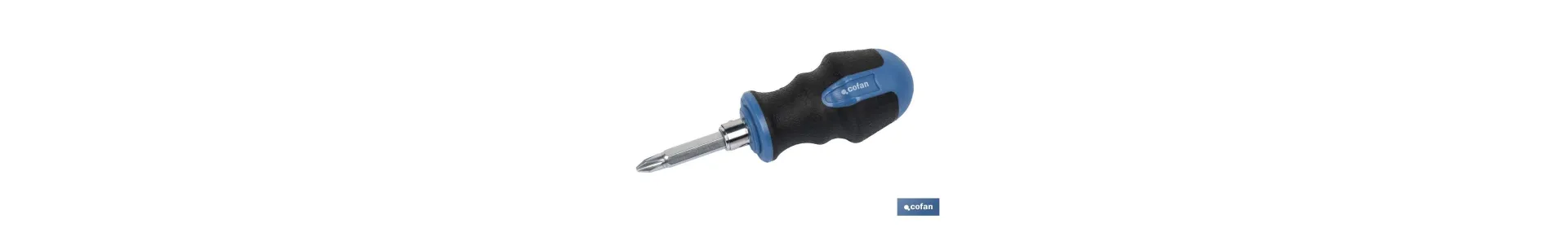Destornillador Corto Reversible Phillips Ph-2 y Plano | Medida de