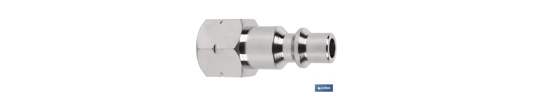 Conector de aire rosca hembra 1/2 | Acoplador rosca hembra BSP 1/2” para instalaciones neumáticas