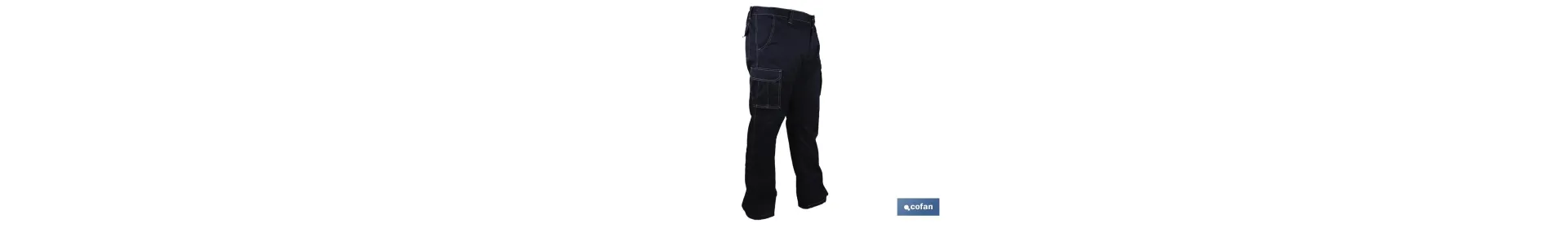 Pantalón de Trabajo Elástico Tipo Denim | Tallas de la 38 a la 64 | Color Azul Marino