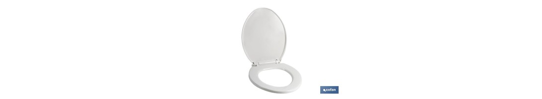 Tapa WC | Medidas 41.9 x 34.7 cm | Fabricada en Polipropileno Blanco