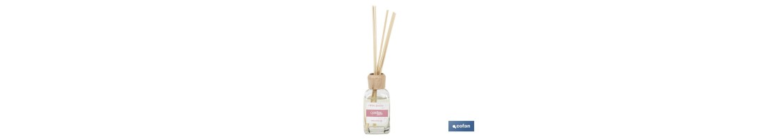 Ambientador de varillas | Aroma a jazmín | Difusor con varillas de ratán