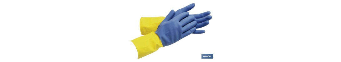 Guantes de menaje reforzados | 100 % de látex | Ideal para el contacto con detergentes, solventes y productos químicos