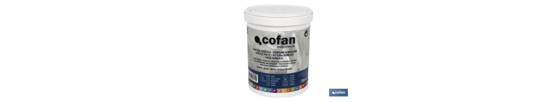 Pintura Acrílica para Baño y Cocina | Bote de 750 ml | Color Blanco