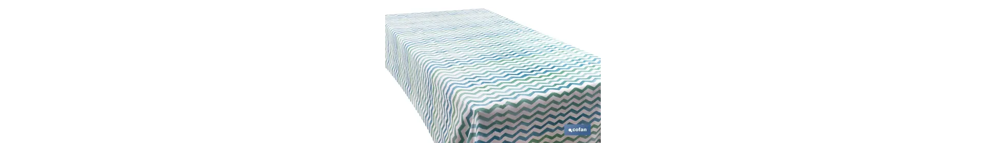 Rollo de Mantel Antimanchas con Estampado Digital de Diseño con Rayas