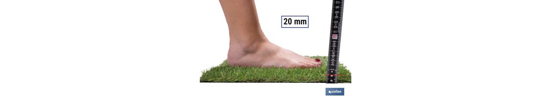 Césped artificial 20 mm para terraza y jardín | Modelo acolchado, confortable y resistente | Ideal para exteriores y piscinas