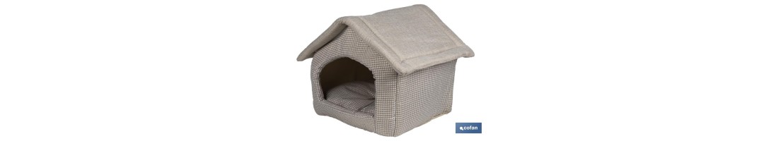 Casita de tela para Mascotas | Casa Portátil Lavable | Medida exterior: 47 x 39 x 42 cm