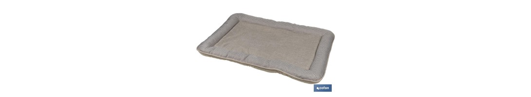 Cama Acolchada para Mascotas | Color Beige | Medidas: 86 x 57 x 7 cm