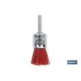 Cepillo de Brocha con Filamentos Abrasivos de Nylon | Diámetro de 6 mm x 25 mm | Para pulir, esmerilar, eliminar óxido, etc.