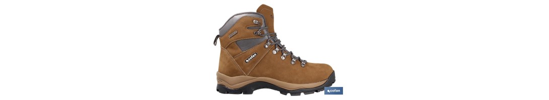 Bota de Montaña Marrón | Tallas de la 37 a la 47 | Bota de Piel Nobuck para Trekking