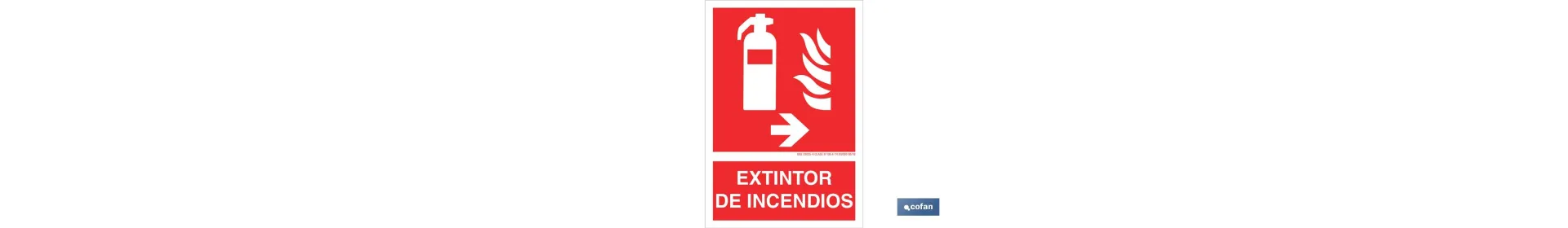 Extintor de incendios Pictograma + Texto