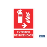 Extintor de incendios Pictograma + Texto