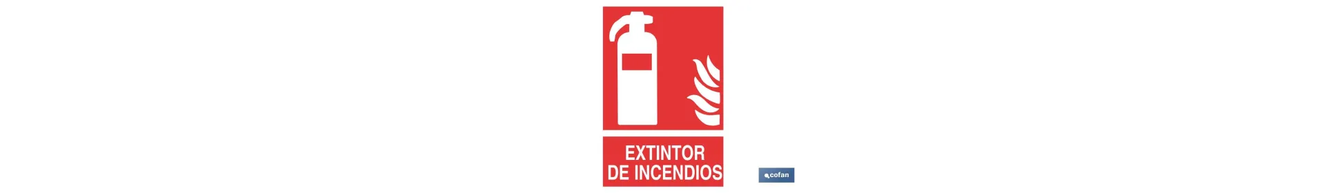 Extintor de incendios Pictograma + Texto