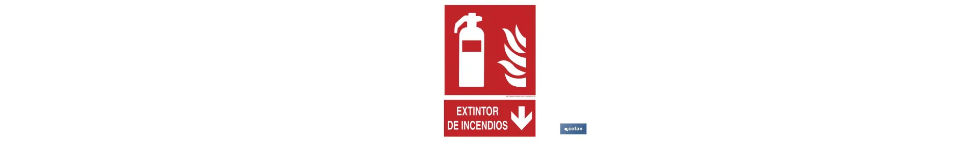 Extintor de incendios Pictograma + Texto