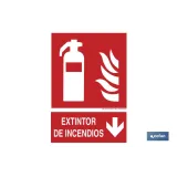 Extintor de incendios Pictograma + Texto