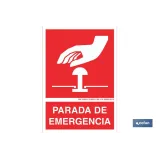 Parada de emergencia Pictograma + Texto