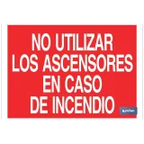 No utilizar los ascensores en caso de incendio