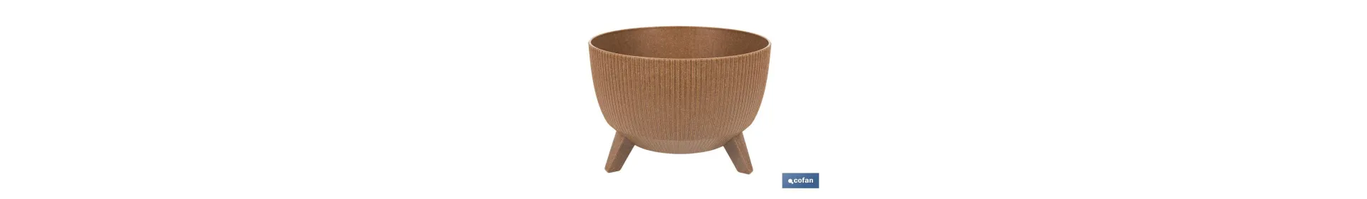 Macetas decorativas con patas desmontables | Macetas redondas con rayas | Resistentes a UV | Disponibles en varios colores y di