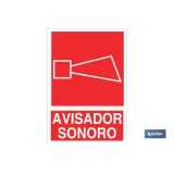 Señal Avisador sonoro Pictograma + Texto