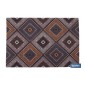 Felpudo de entrada con diseño abstracto de rombos | Material resistente | Base antideslizante | Adecuado para interior y exteri