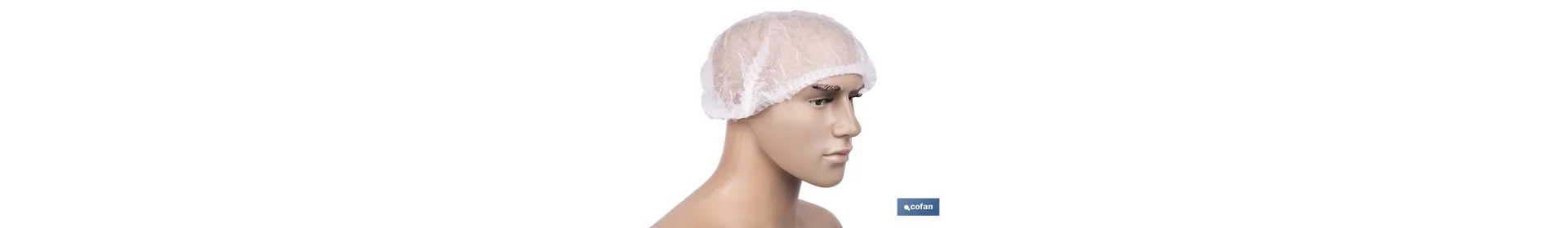 Gorro desechable | Color: blanco | Material: polipropileno | Plegado en acordeón | Disponible en packs de 100 unidades | Protec