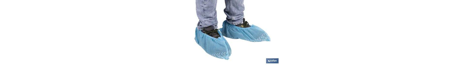 Cubrezapatos desechables antideslizantes | Material: polipropileno | Color: azul | Talla única | Disponible en packs de 100 uni