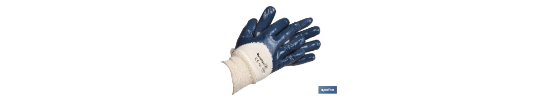 Guantes de nitrilo azules | Revestimiento impermeable y no absorbente | Larga duración y resistentes