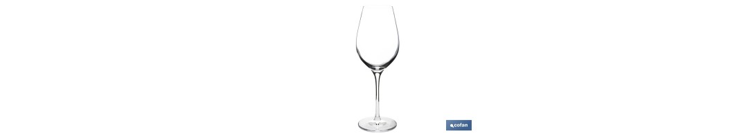 Pack de 6 copas jerezanas de cristal con tallo alto | Capacidad: 30 cl | Copas catavino para degustación