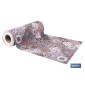 Rollo de alfombra vinílica para interior | Diseño con azulejos geométricos | Impermeable y de fácil limpieza