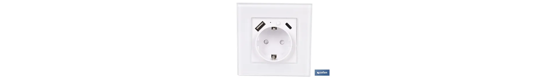 Base de enchufe inteligente con USB y tipo C | Conexión WiFi y Bluetooth | Aplicación: Smart Life o Tuya | Compatible con Alexa
