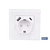 Base de enchufe inteligente con USB y tipo C | Conexión WiFi y Bluetooth | Aplicación: Smart Life o Tuya | Compatible con Alexa