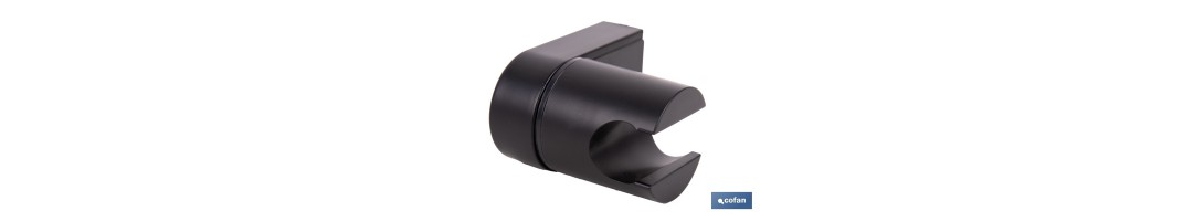 Soporte de ducha para pared | Material: ABS resistente | Soporte ajustable | Medidas: 4 x 6 x 6,5 cm | Disponible en acabado ne