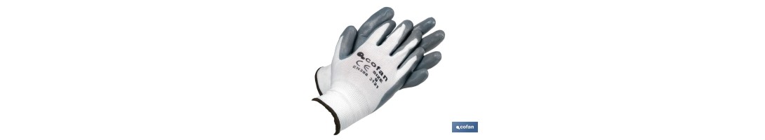 Guantes 100 % de poliéster | Impregnados para mayor seguridad | Flexibles | Protección y confort | Sin costuras